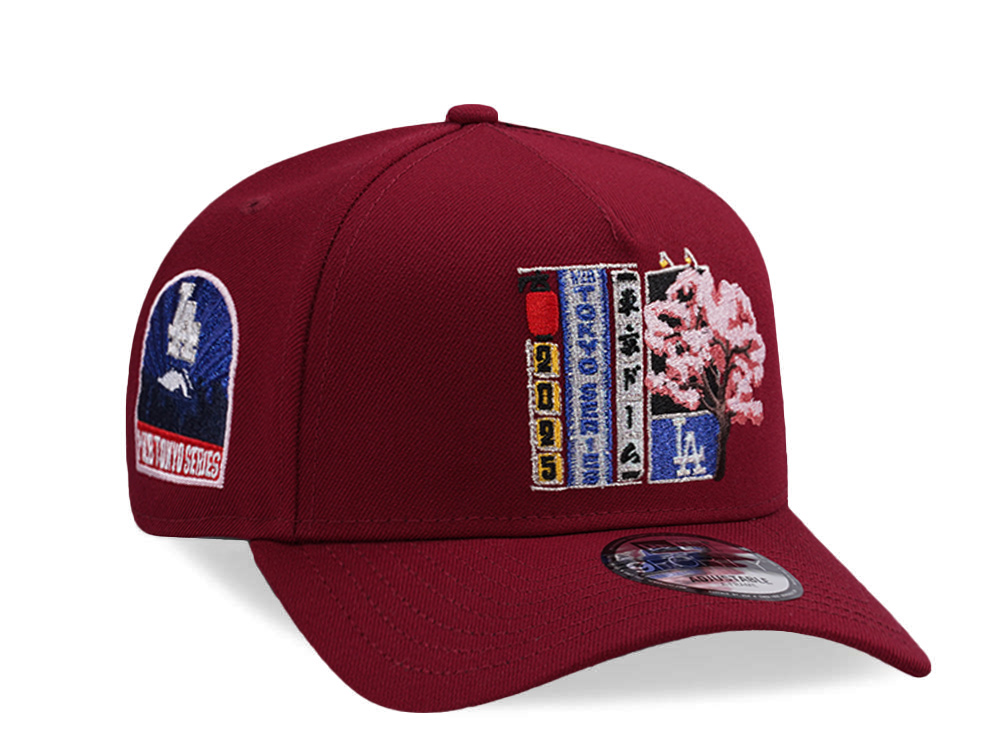 New Era Los Angeles Dodgers Tokyo Series Red Prime Edition 9Forty A Frame Snapback Hat