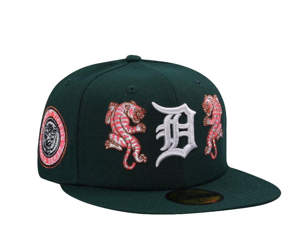 New Era Detroit Tigers World Series 1968 Tiger Dark Green Prime Edition 59Fifty Fitted Hat