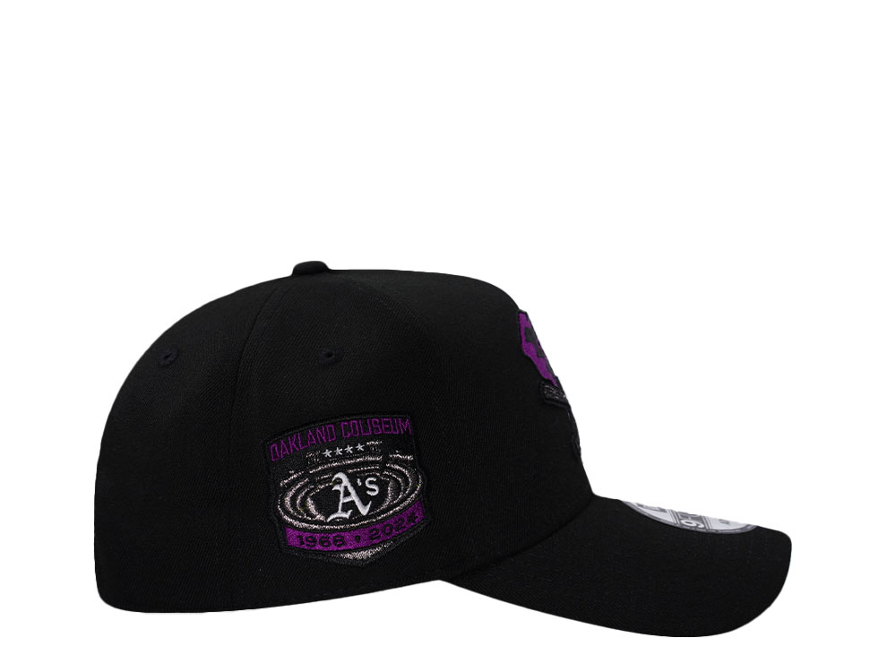 New Era Oakland Athletics Coliseum Black Magenta Edition 9Forty A Frame Snapback Hat