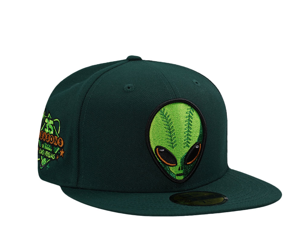 New Era Las Vegas 51s 35 Seasons Dark Green Neon Edition 59Fifty Fitted Hat