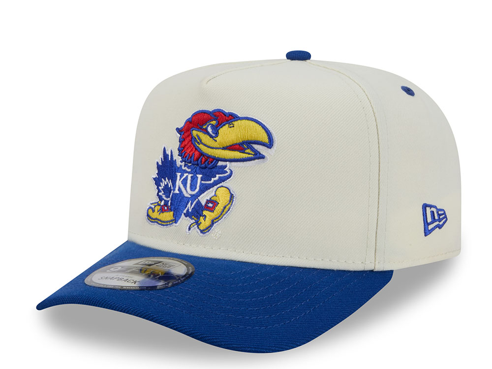 New Era Kansas Jayhawks Stone NCAA Two Tone Edition 9Fifty A Frame Snapback Hat