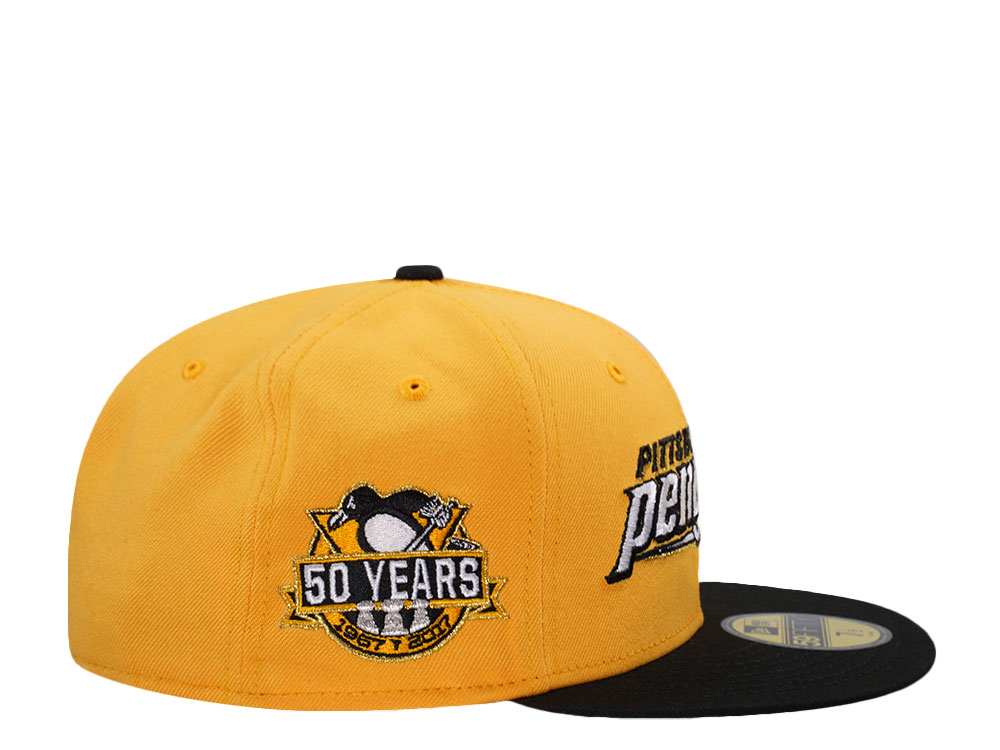 New Era Pittsburgh Penguins 50th Anniversary Two Tone Throwback Edition 59Fifty Fitted Hat