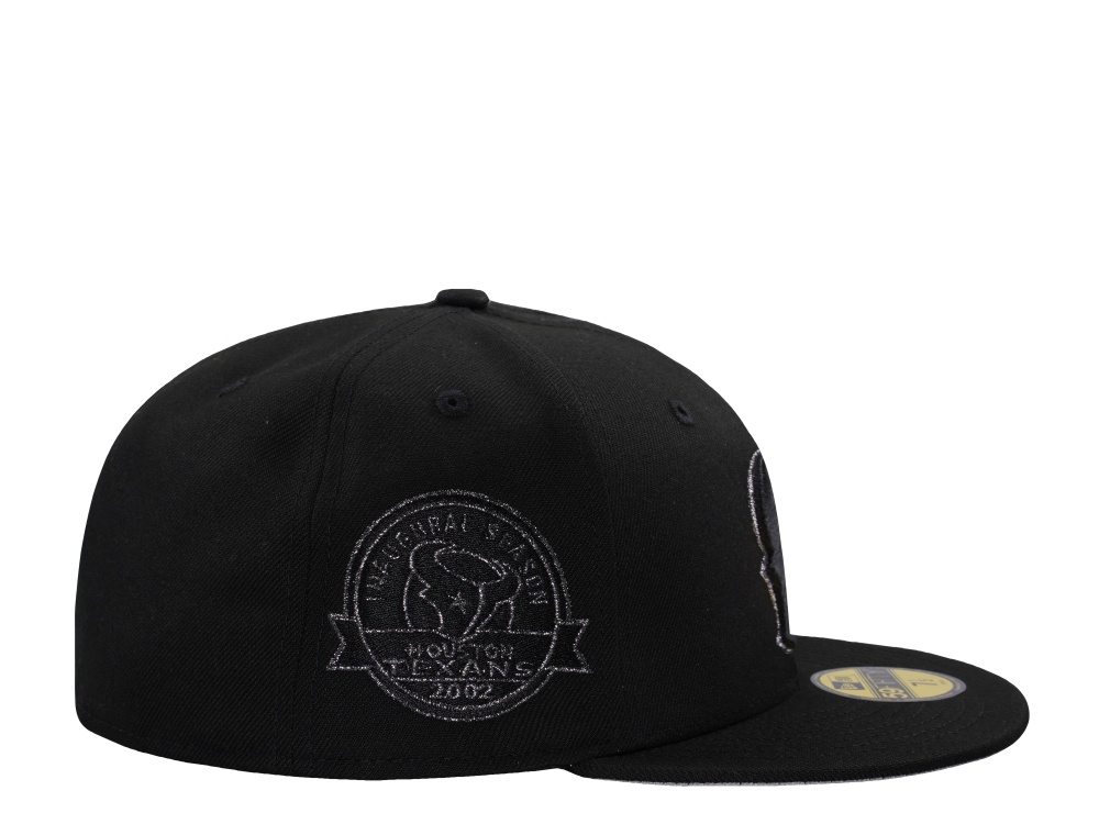 New Era Houston Texans Inaugural Season Blackout Prime Edition 59Fifty Fitted Hat