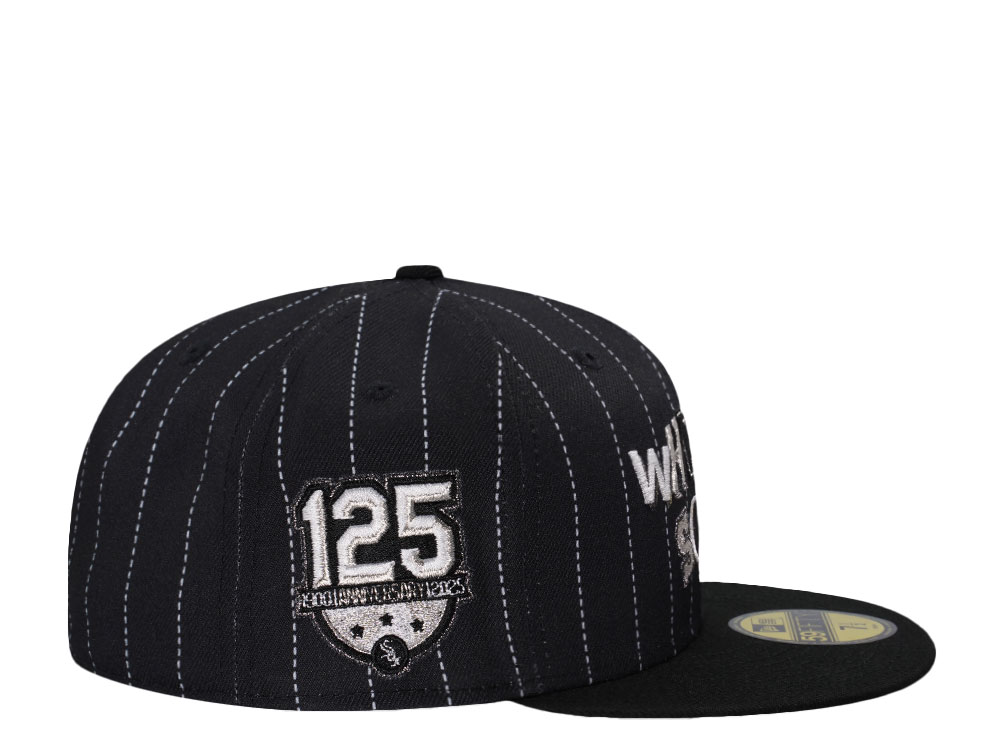 New Era Chicago White Sox 125th Anniversary Script Pinstripe Edition 59Fifty Fitted Hat