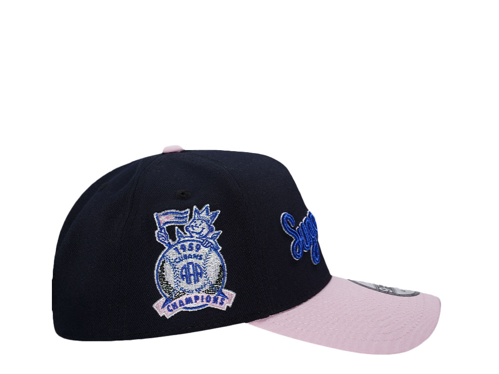 New Era Havana Sugar Kings Champions 1959 Navy Pink Two Tone Edition 9Forty A Frame Snapback Hat