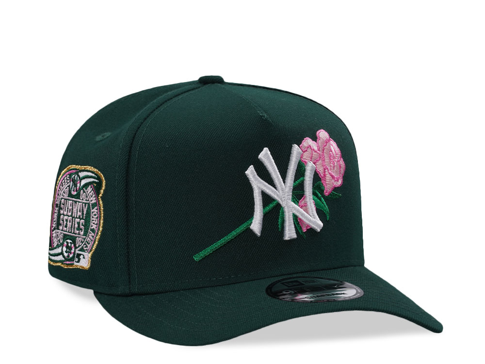 New Era New York Yankees Subway Series Dark Green Rose Edition 9Fifty A Frame Snapback Hat