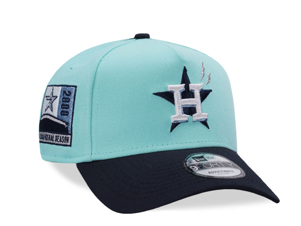 New Era Houston Astros Inaugural Season 2000 Glacier Two Tone Edition 9Forty A Frame Snapback Hat