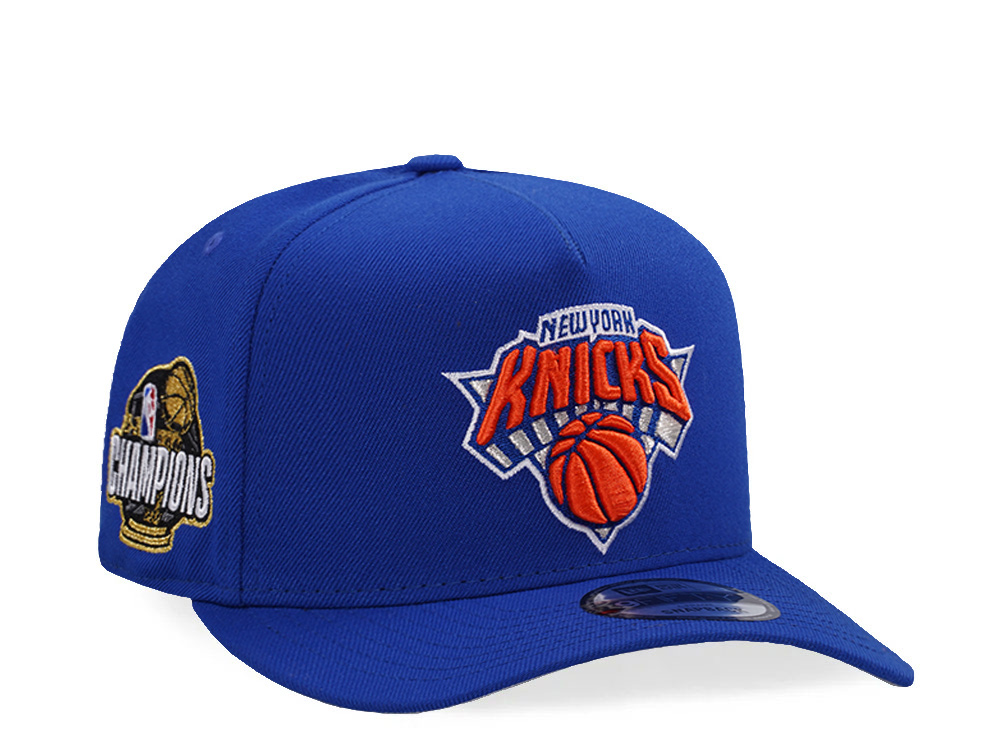 New Era New York Knicks NBA Champions 25-26 Blue Prime Edition 9Fifty A Frame Snapback Hat