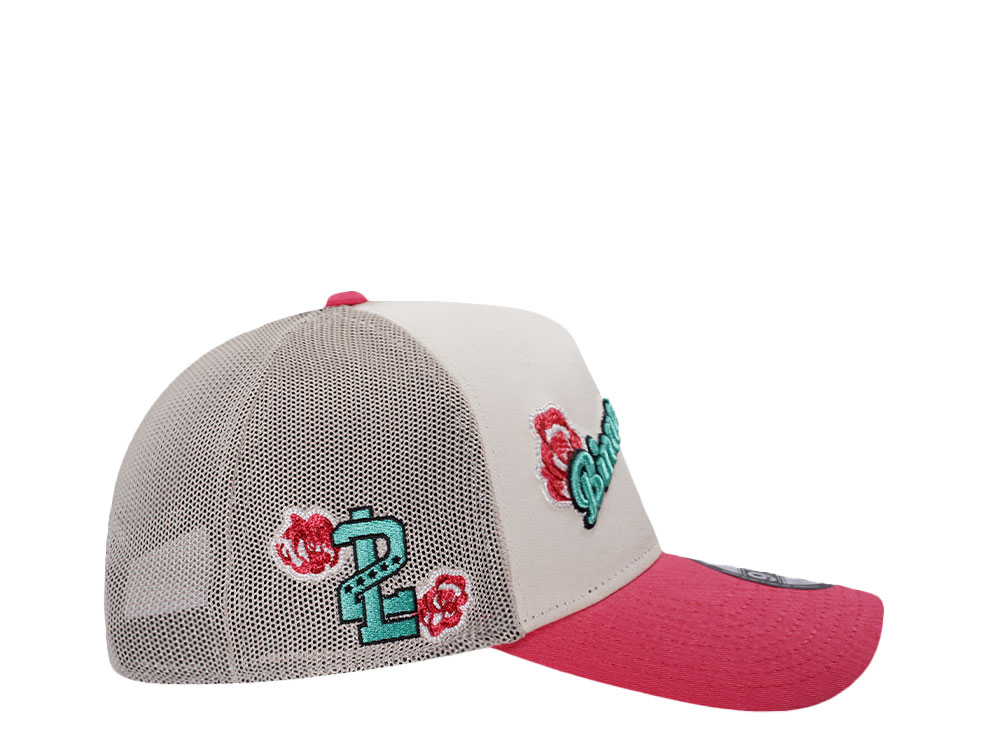 New Era Tecolotes de los Dos Laredos Wordmark Mesh 9Forty A Frame Trucker Snapback Hat