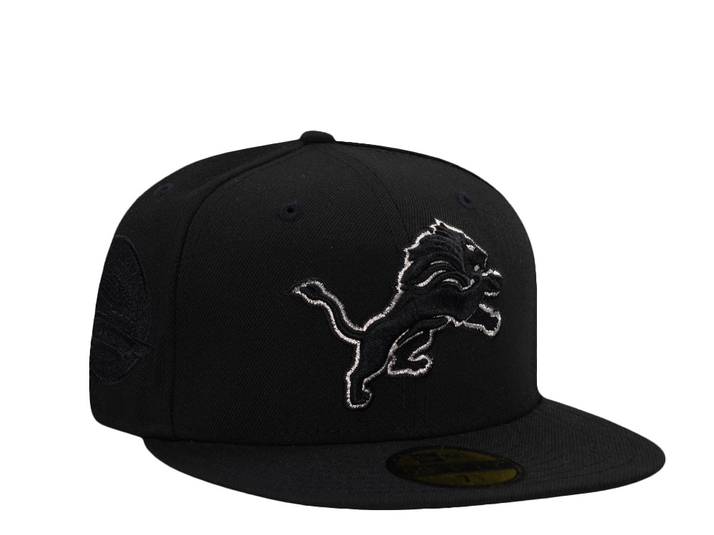 New Era Detroit Lions Inaugural Season 2002 Black Prime Edition 59Fifty Fitted Hat