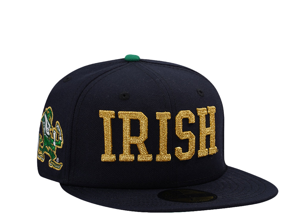 New Era Notre Dame Fighting Irish Chain Stitch Navy Prime Edition 59Fifty Fitted Hat
