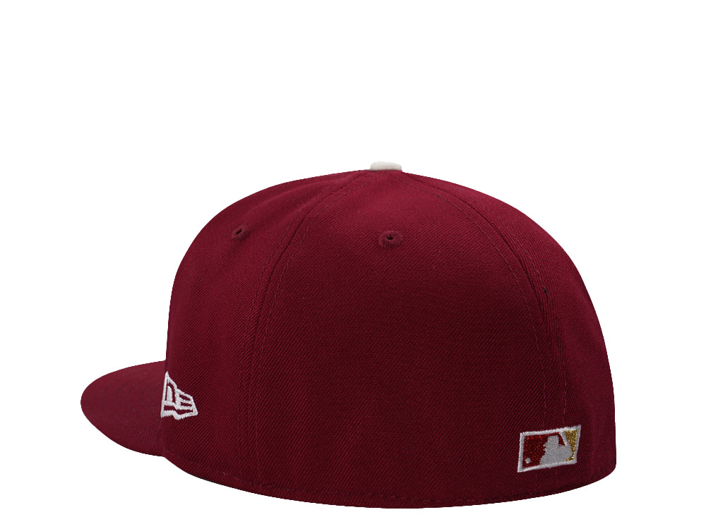 New Era Texas Rangers Card Maroon Prime Edition 59Fifty Fitted Hat