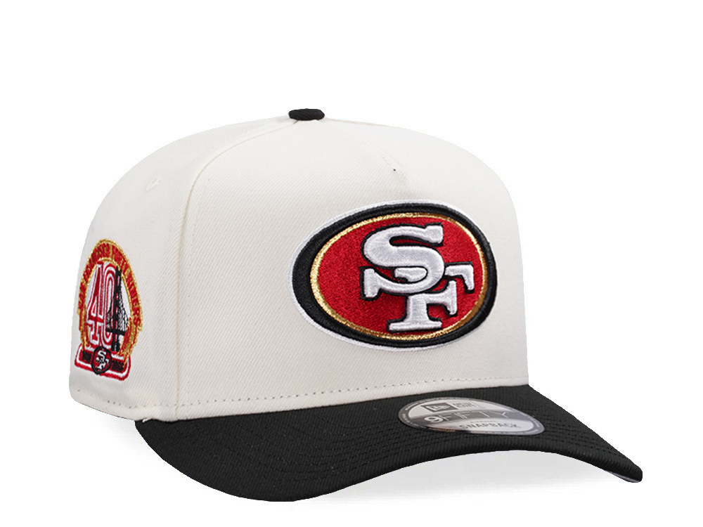 New Era San Francisco 49ers 40th Anniversary Chrome Two Tone Edition 9Fifty A Frame Snapback Hat