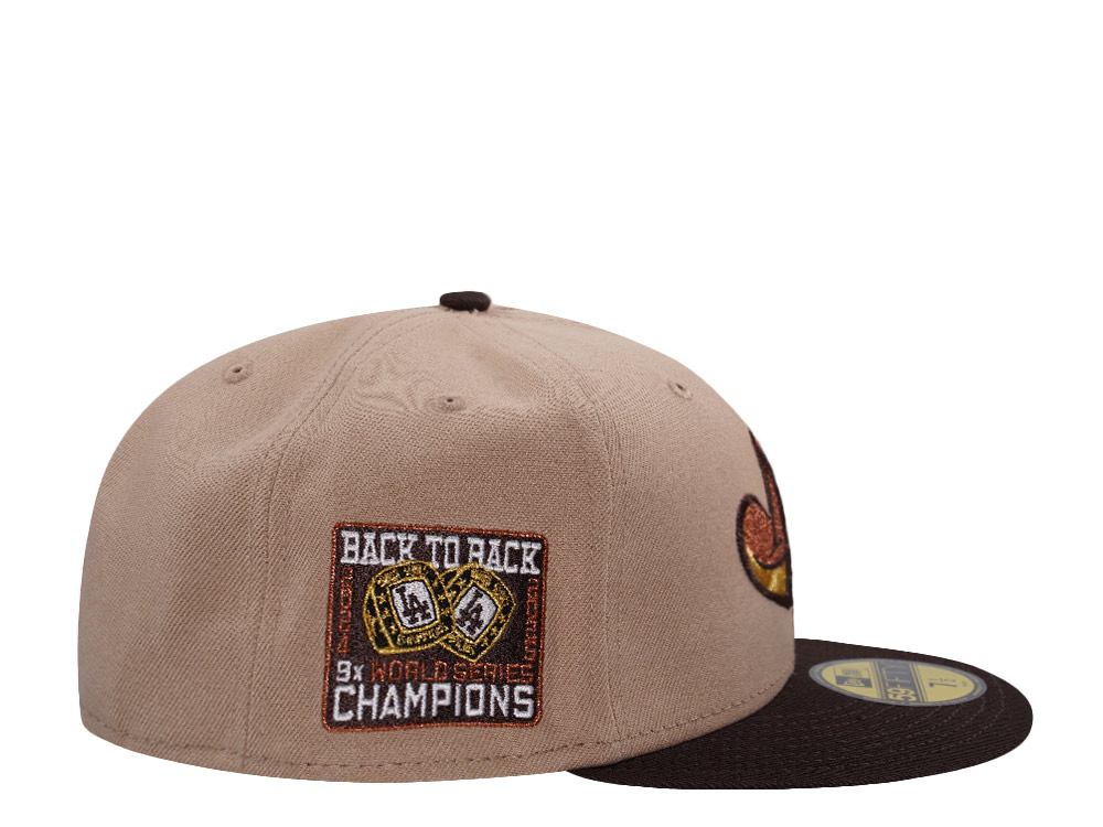 New Era Los Angeles Dodgers Back to Back Champions Camel Prime Edition 59Fifty Fitted Hat