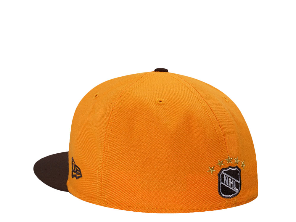 New Era Boston Bruins 50th Anniversary Gold Two Tone Edition 59Fifty Fitted Hat