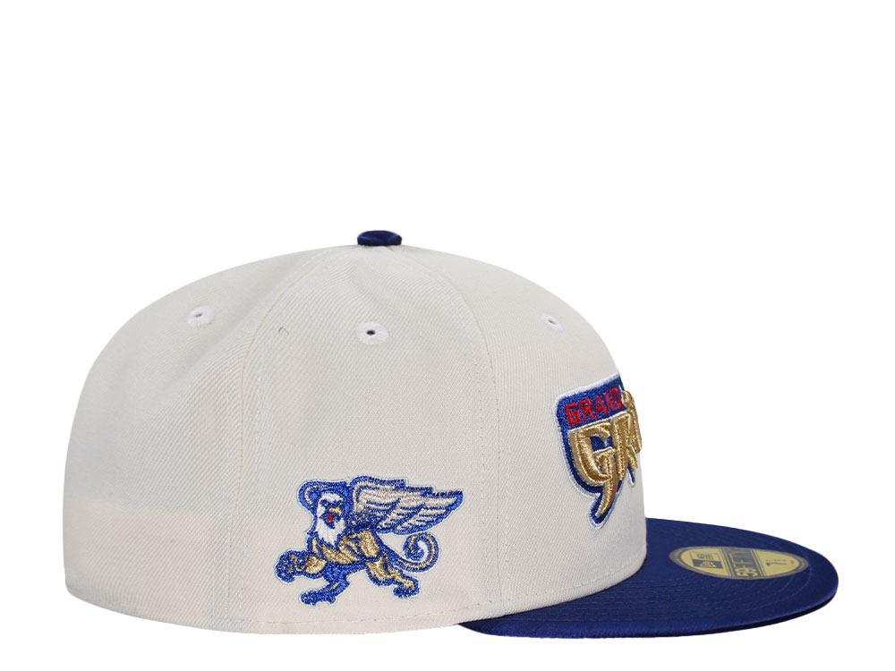 New Era Grand Rapids Griffins Chrome Satin Brim Two Tone Edition 59Fifty Fitted Hat
