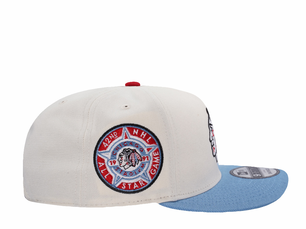 New Era Chicago Blackhawks All Star Game 1991 Chrome Two Tone Edition 9Fifty A Frame Snapback Hat