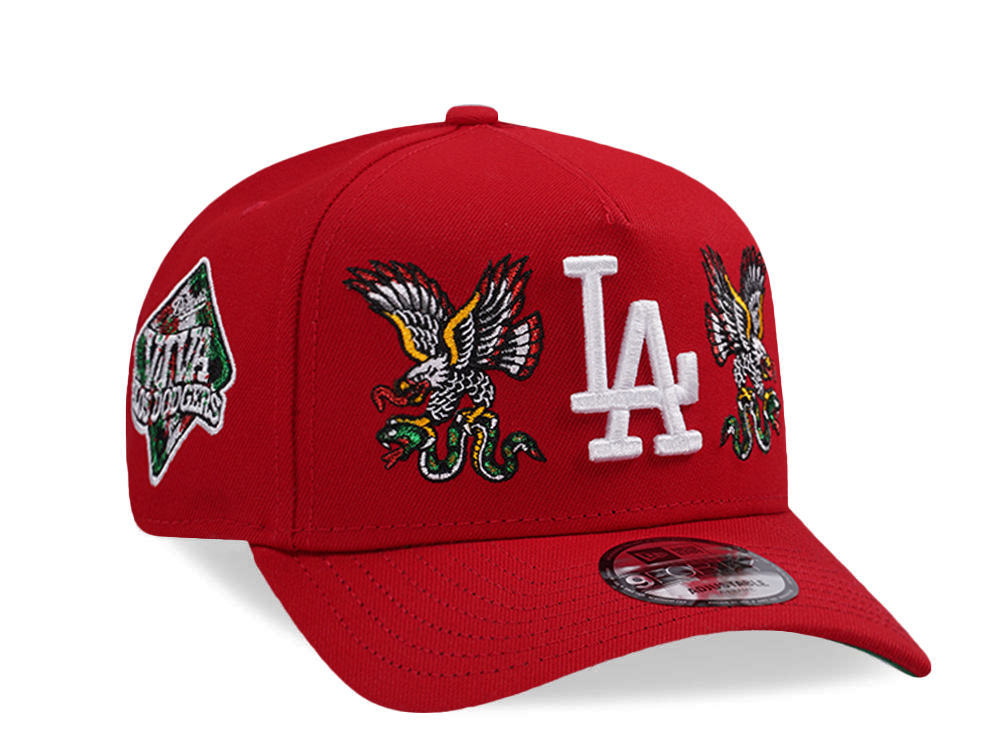New Era Los Angeles Dodgers Viva Eagle Scarlet Prime Edition 9Forty A Frame Snapback Hat