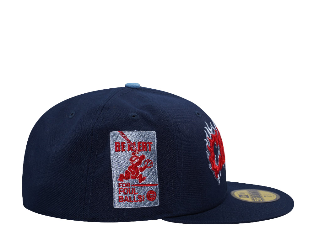 New Era Chicago Cubs Be Alert Ocean Blue Prime Edition 59Fifty Fitted Hat