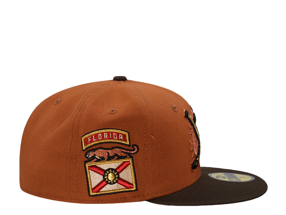 New Era Florida Panthers State Flag Brown Realtree Two Tone Edition 59Fifty Fitted Hat