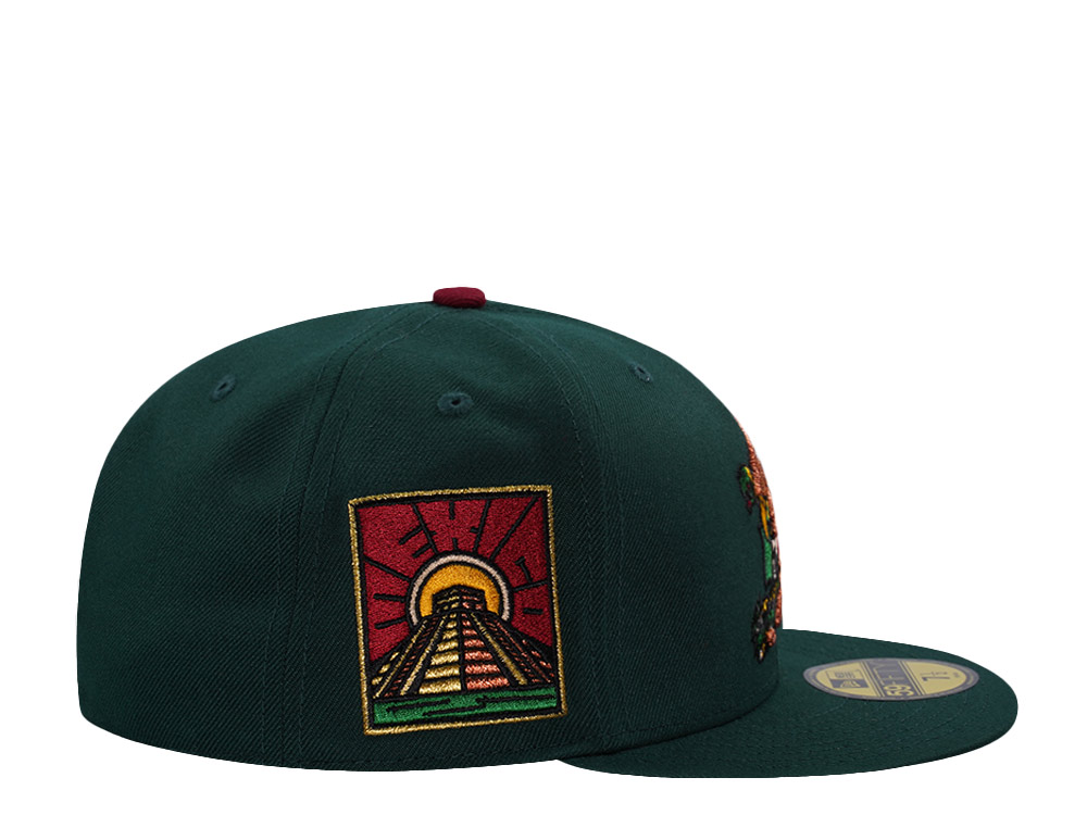 New Era Mexico Eagle Temple Dark Green Prime Edition 59Fifty Fitted Hat
