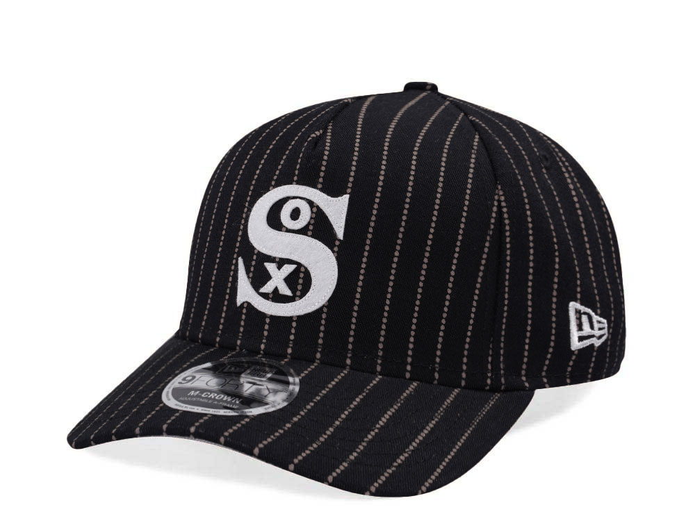 New Era x Three Looms Chicago White Sox Pinstripe 9Forty M-Crown A Frame Snapback Hat
