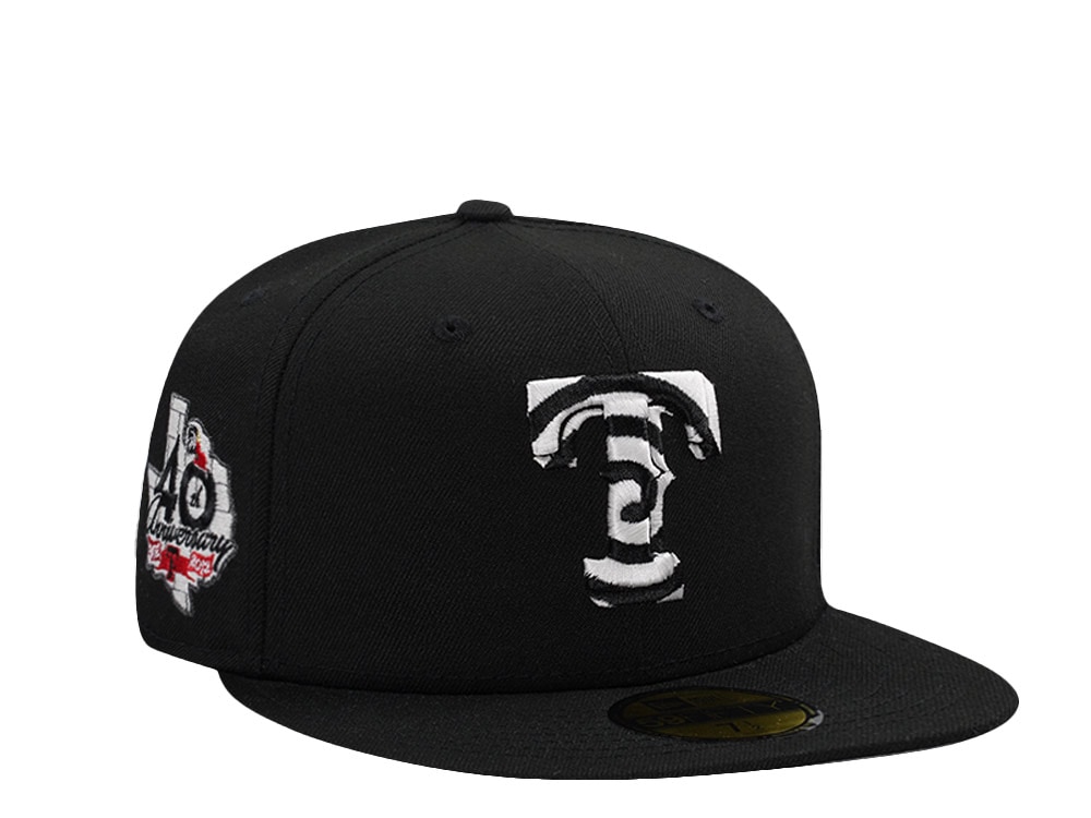 New Era Texas Rangers 40th Anniversary Black Prime Edition 59Fifty Fitted Hat