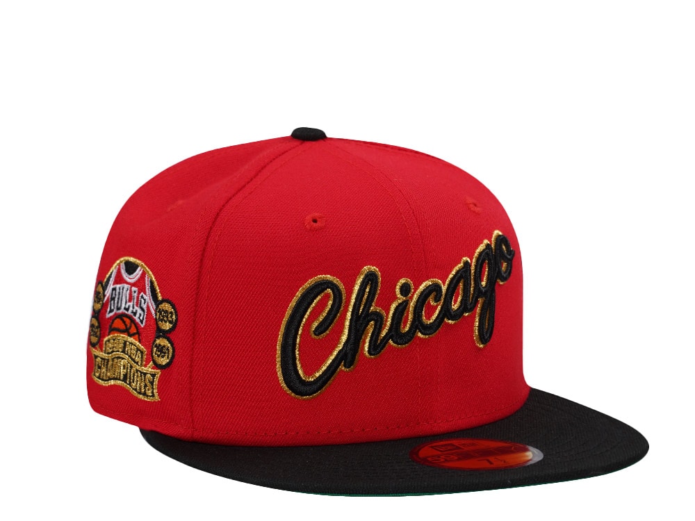 New Era Chicago Bulls NBA Champions 1996 Red Throwback Edition 59Fifty Fitted Hat