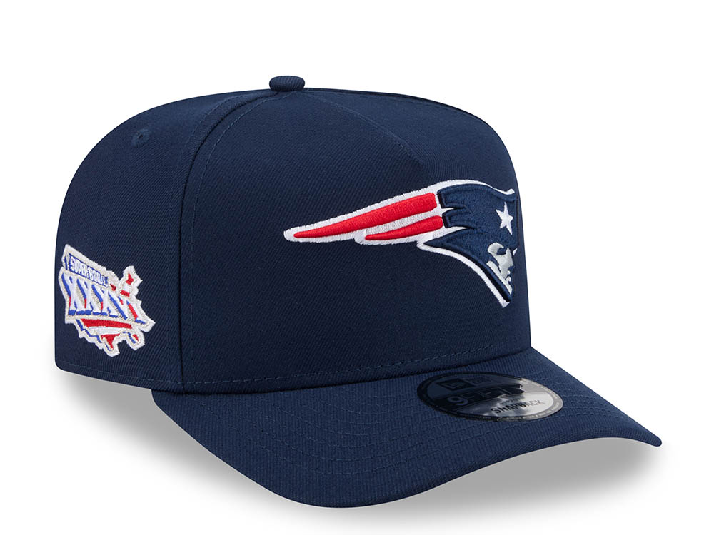 New Era New England Patriots Super Bowl XXXVI Navy 9Fifty A Frame Snapback Hat