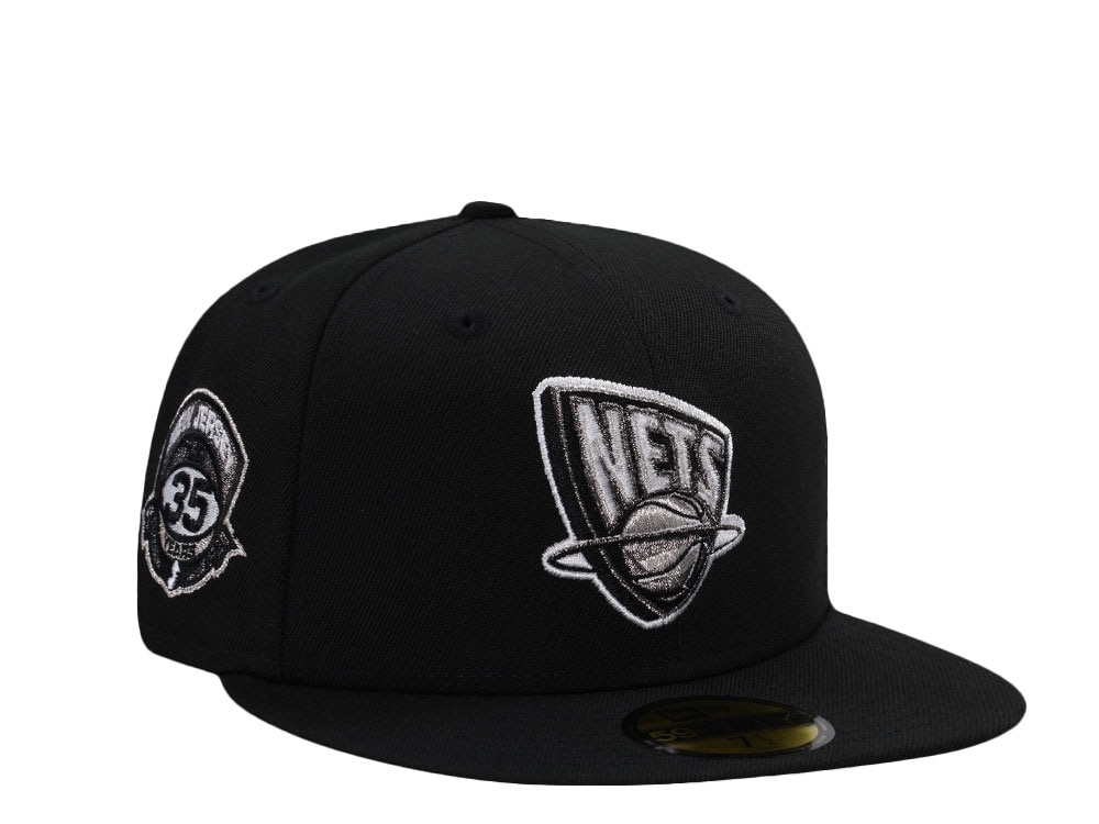 New Era New Jersey Nets 35th Anniversary Black Prime Edition 59Fifty Fitted Hat