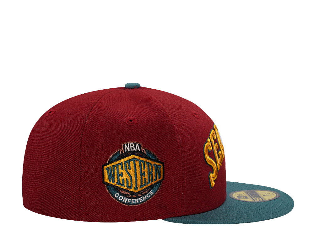 New Era Seattle Supersonics Maroon Two Tone Edition 59Fifty Fitted Hat
