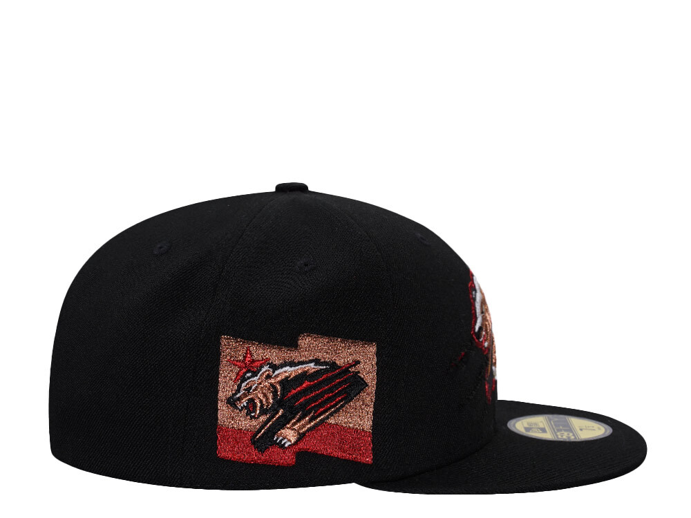 New Era Fresno Grizzlies Blood Claw Cut Distressed Black Prime Edition 59Fifty Fitted Hat