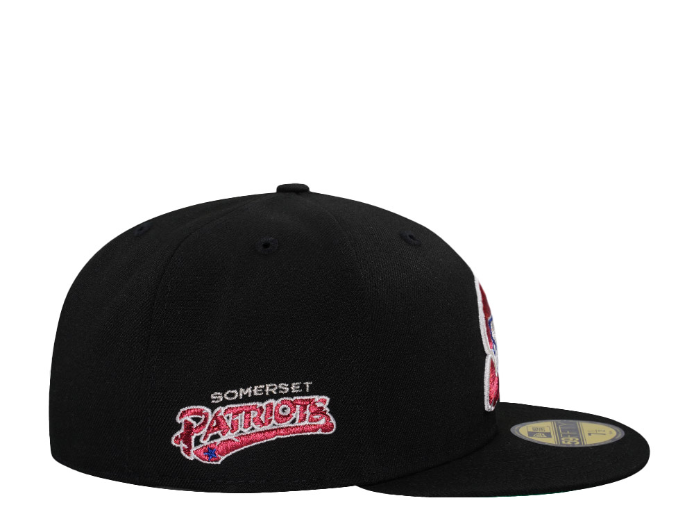 New Era Somerset Patriots Black Throwback Edition 59Fifty Fitted Hat
