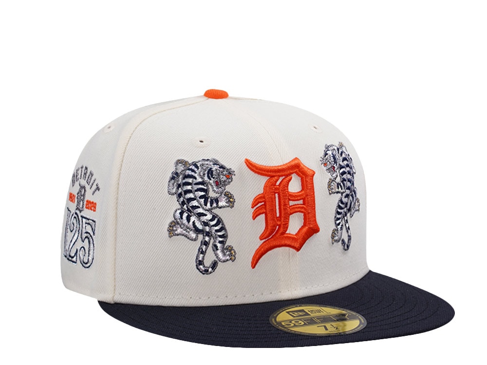 New Era Detroit Tigers 125th Anniversary Tiger Chrome Two Tone Edition 59Fifty Fitted Hat
