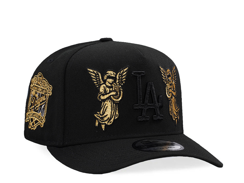 New Era Los Angeles Dodgers 40th Anniversary Angel Black Prime Edition 9Fifty A Frame Snapback Hat