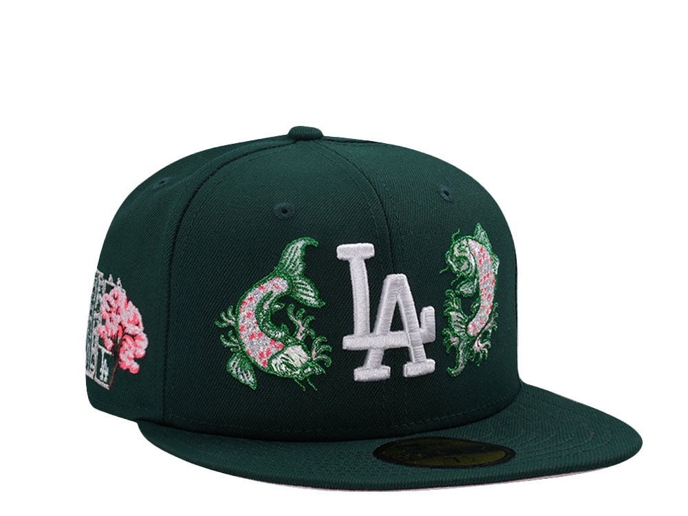 New Era Los Angeles Dodgers Tokyo Series Koi Dark Green Prime Edition 59Fifty Fitted Hat