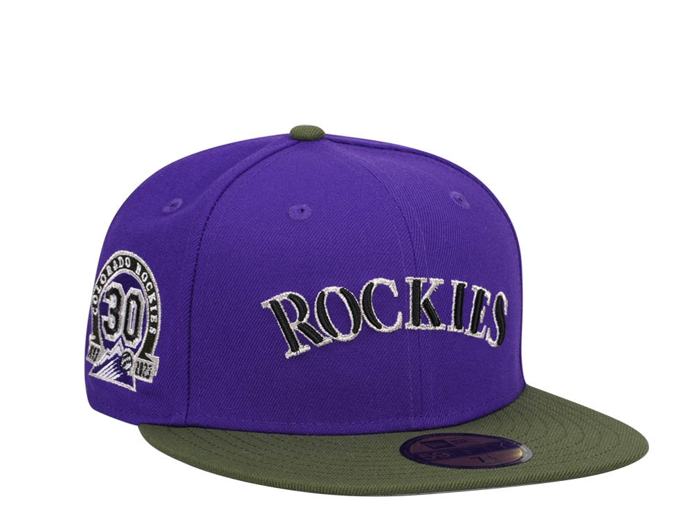 New Era Colorado Rockies 30th Anniversary Purple Two Tone Edition 59Fifty Fitted Hat