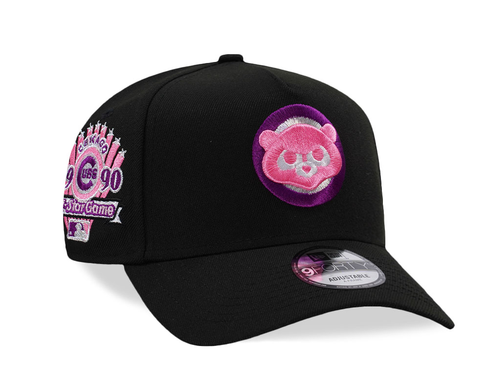 New Era Chicago Cubs All Star Game 1990 Magenta Black Prime Edition 9Forty A Frame Snapback Hat