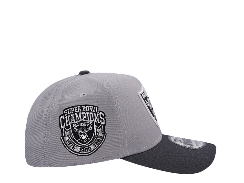 New Era Las Vegas Raiders Super Bowl Champions Gray Two Tone Edition 9Forty A Frame Snapback Hat