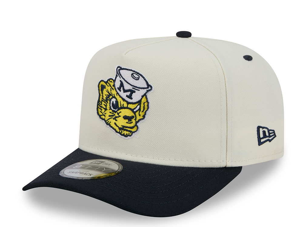 New Era Michigan Wolverines NCAA Stone Two Tone Edition 9Fifty A Frame Snapback Hat