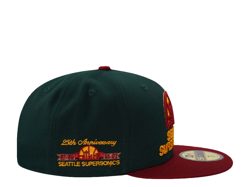New Era Seattle Supersonics 20th Anniversary Dark Green Two Tone Edition 59Fifty Fitted Hat