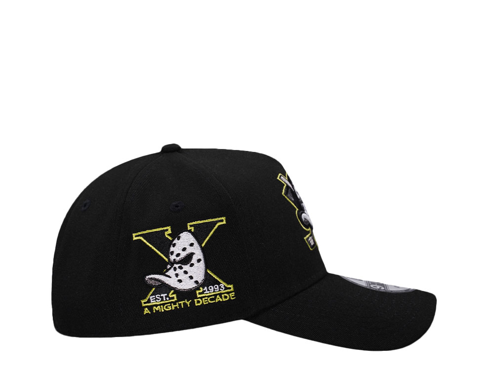 New Era Anaheim Ducks 10th Anniversary Neon Black Prime Edition 9Forty A Frame Snapback Hat