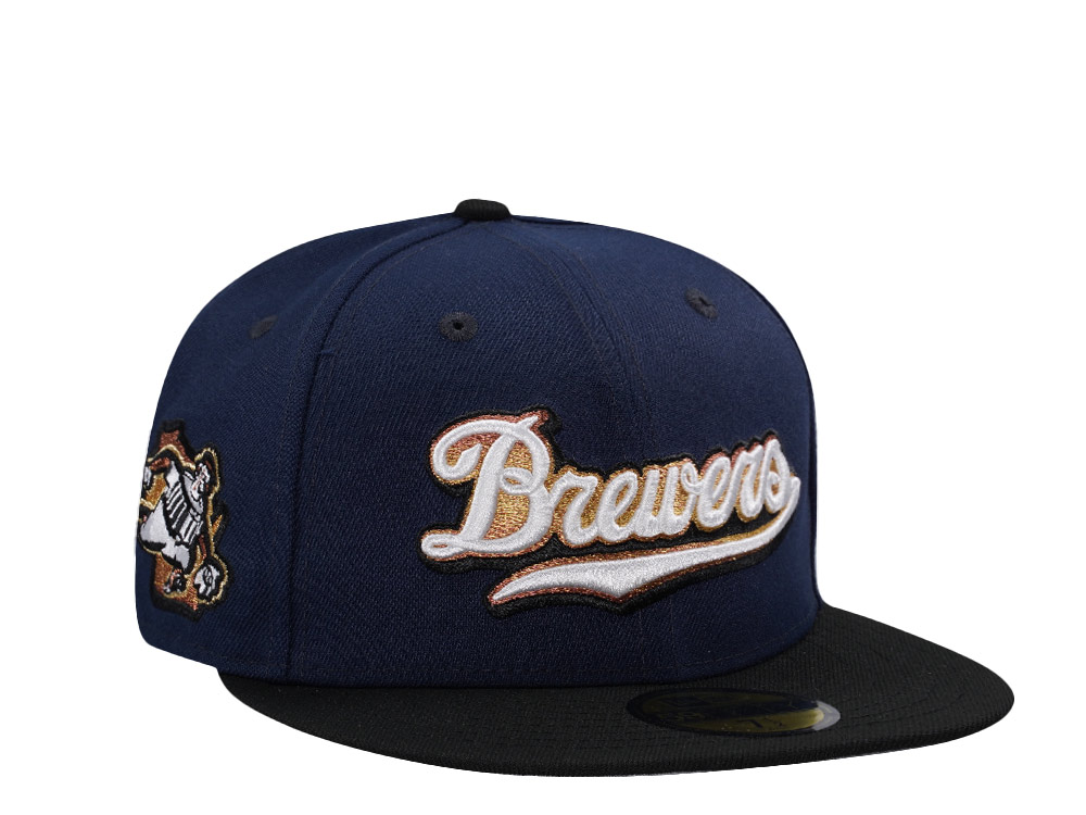 New Era Milwaukee Brewers City Connect Ocean Blue Two Tone Edition 59Fifty Fitted Hat