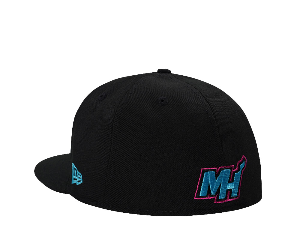 New Era Miami Heat NBA on NBC Black Prime Edition 59Fifty Fitted Hat