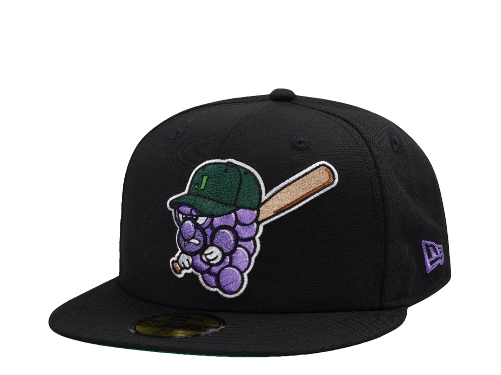 New Era Jamestown Jammers Wool Black Throwback Edition 59Fifty Fitted Hat