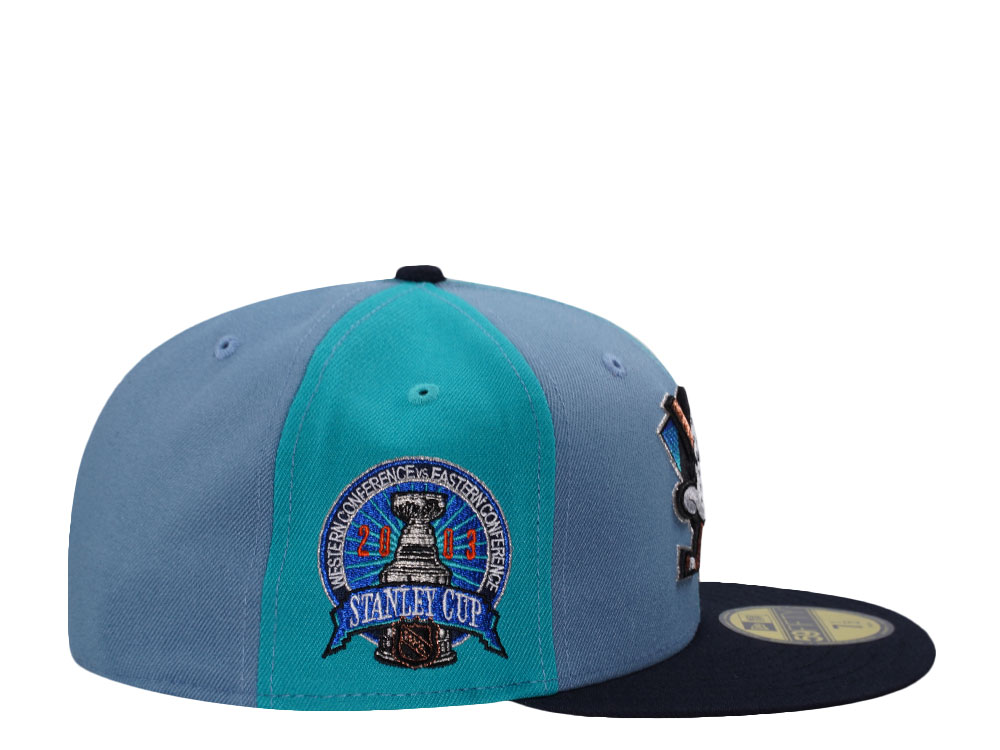 New Era Anaheim Ducks Stanley Cup 2003 Pinwheel Blue Two Tone Edition 59Fifty Fitted Hat
