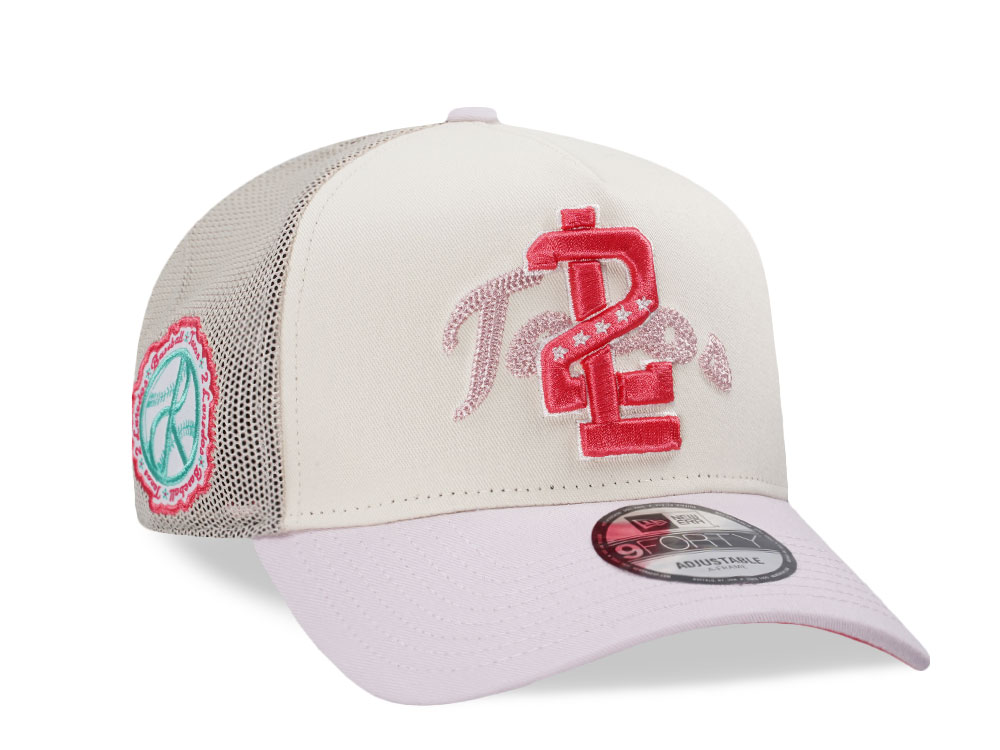 New Era Tecolotes de los Dos Laredos Alternate Logo Wordmark Mesh 9Forty A Frame Trucker Snapback Hat