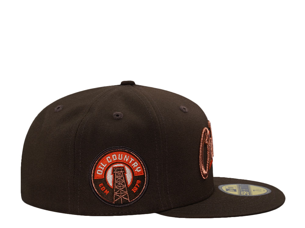 New Era Edmonton Oilers Inaugural Season 1979 Walnut Prime Edition 59Fifty Fitted Hat