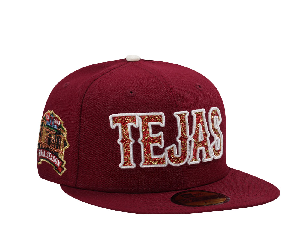 New Era Texas Rangers Card Maroon Prime Edition 59Fifty Fitted Hat