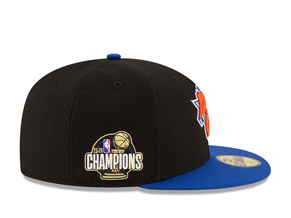 New Era New York Knicks NBA Champions Black Two Tone Edition 59Fifty Fitted Hat